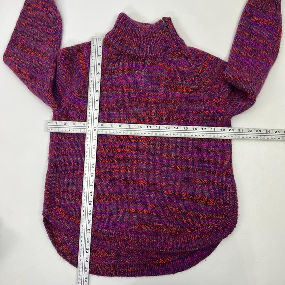 Madewell Purple Multicolored Zip Turtleneck Sweater‎ Wool Alpaca Blend - Picture 9 of 13